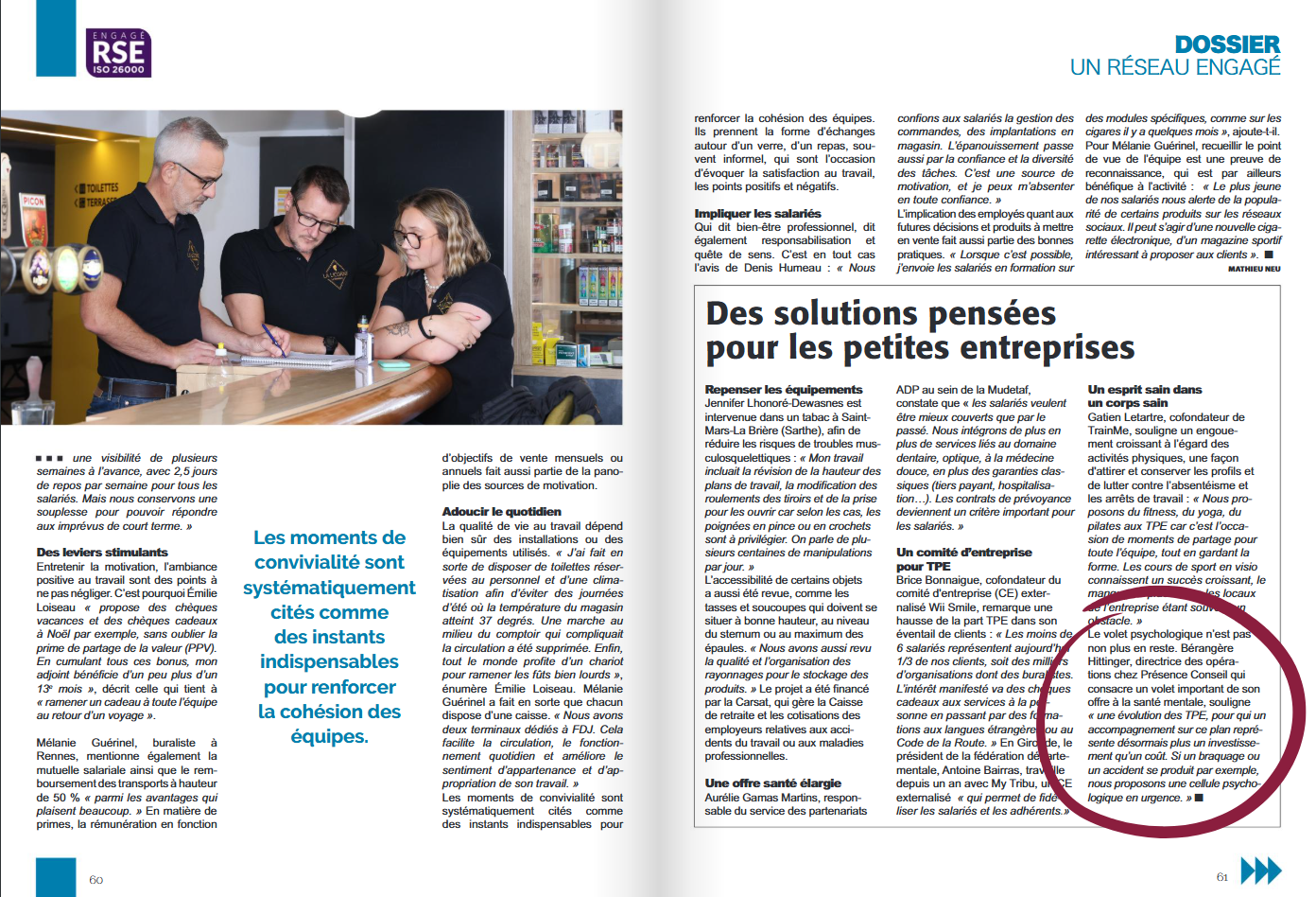 Bien être aux travail - prévention risques psychosociaux